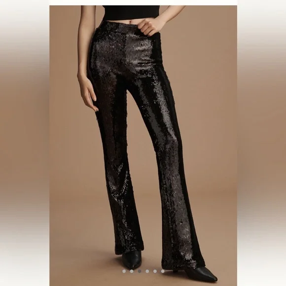 Anthropologie NWT Sz SM lined sequin leggings/pants; sold out, top rated @anthro - Picture 2 of 16